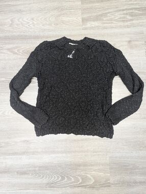 NEVADA | vintage 100% cotton eyelet knit sweater